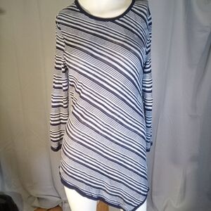 89th & Madison Black and White Asymmetrical Tunic